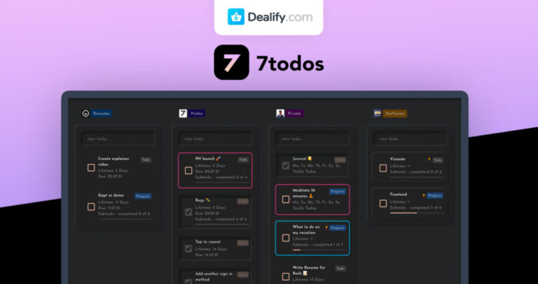 7todos Lifetime Deal - $19.99 - Dealify Exclusive Deal