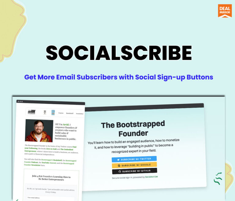 Socialscribe Lifetime Deal : Creates Social Opt-in Buttons