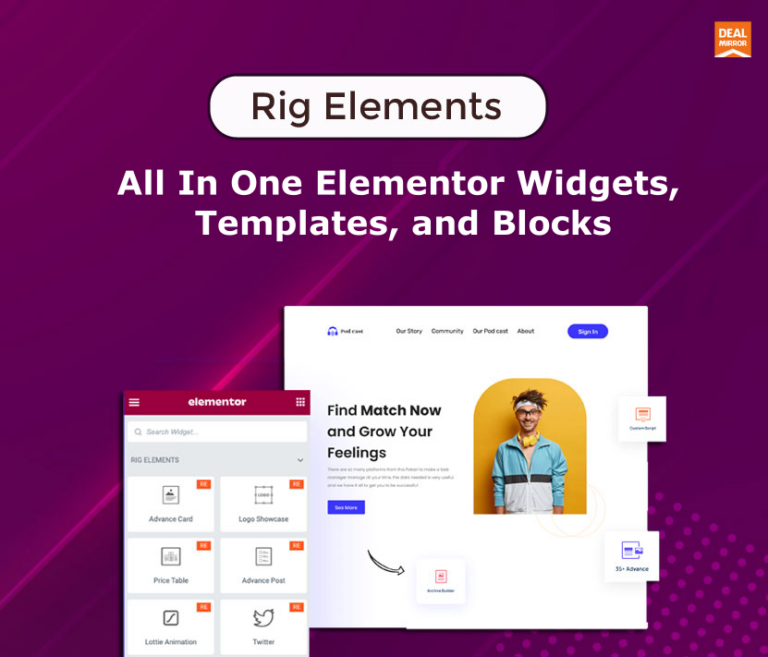 Rig Elements Lifetime Deal : Best Elementor Addons - DealMirror